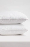 Allied Home Hotel Luxe Set Of 2 Herringbone Quilted Pillows In White
