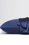 Allied Home Silk Satin Pillowcase In Navy