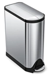 SIMPLEHUMAN 45L BUTTERFLY STEP TRASH CAN,CW1897