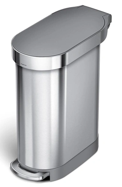 Simplehuman 45l Slim Step Can In Brushed