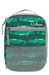 L.l.bean Kids' Print Lunch Box In Darkest Green Gator