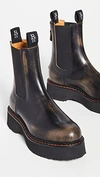 R13 Single Stack Chelsea Boots In Art Remove