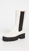 Stuart Weitzman Ecru Leather Presley Utlift Boti Boots In Oat