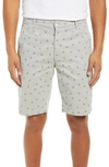 Ag Griffin Geo Print Flat Front Shorts In Vaquero Florence Fog