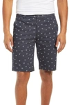 Ag Griffin Geo Print Flat Front Shorts In Vaquero Twilight Canal