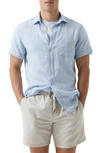 Rodd & Gunn Regular Fit Ellerslie Linen Shirt In Powder Blue