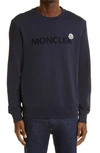 Moncler Men's Chest-logo Sweatshirt In Blue