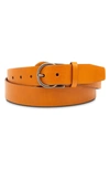 Bosca Sarno Leather Belt In Saddle