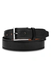 Bosca Salerno Leather Belt In Black