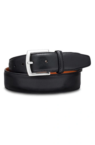 Bosca Castela Leather Belt In Black