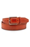 Bosca Sorento Leather Belt In Cognac