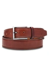 Bosca Salerno Leather Belt In Dk Brown