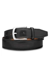 Bosca Palermo Leather Belt In Black