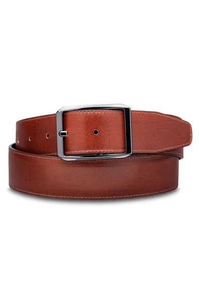 Bosca Del Greco Reversible Leather Belt In Dark Brown