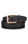 Bosca Amalfi Leather Belt In Black