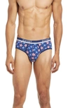 2(x)ist 4-pack No-show Stretch Briefs In Surftheweb/festivedo