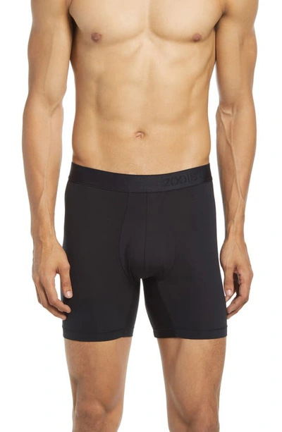 2(x)ist No-show Boxer Briefs In Black Beauty