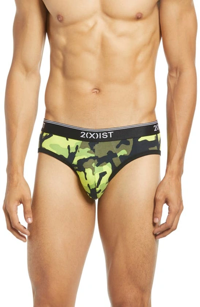 2(x)ist 3-pack Stretch No-show Briefs In Techy Camo/capulet Olive