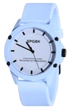 Spgbk Watches Spring Break Silicone Strap Watch, 44mm In Lavender