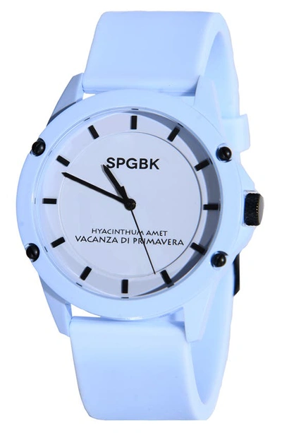 Spgbk Watches Spring Break Silicone Strap Watch, 44mm In Lavender