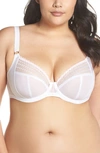 Elomi Matilda Full Figure Underwire Plunge Bra In White