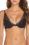 Natori Cherry Blossom Convertible Contour Underwire Bra 721191 In Black