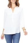 Curves 360 By Nydj Perfect Blouse In Optic White