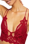 Free People Intimately Fp Adella Longline Bralette In Dark Red