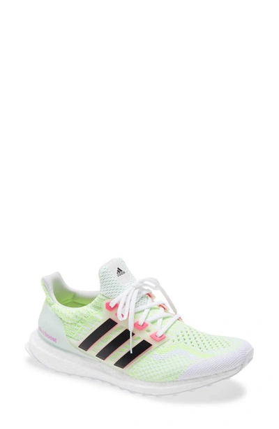 Adidas Originals Ultraboost Dna Primeblue Running Shoe In White/ Black/ Green