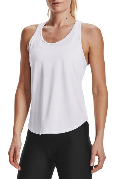 Under Armour Training Tech Vent Tank In Light Pink In White/black