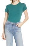 Halogenr Short Sleeve Crewneck Tee In Green Jasper