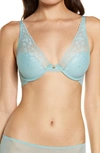 Natori Cherry Blossom Convertible Contour Underwire Bra 721191 In Aquamarine