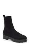 Gianvito Rossi Black Bouclé Torrance Sock Boots In Black