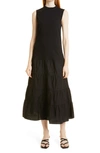 Ted Baker Womens Black Viannee Tiered Cotton-jersey Maxi Dress 8