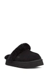 Ugg Disquette Slipper In Black Suede