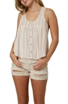 O'neill Meyer Stripe Racerback Tank In White