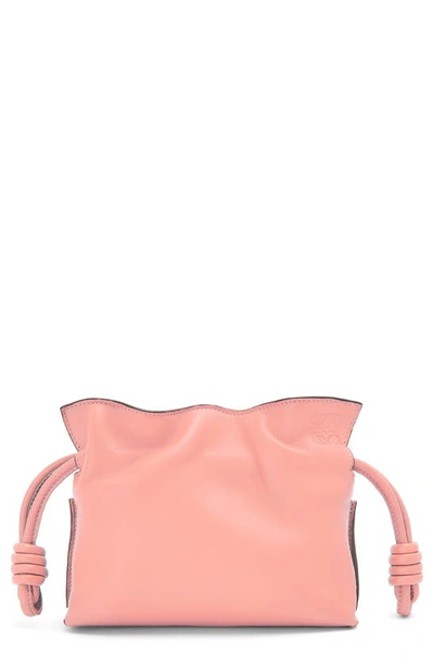 Loewe Mini Flamenco Clutch In Nappa Calfskin In Pink & Purple