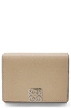 Loewe Leather Trifold Wallet In Sand
