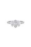 Sara Weinstock Taj Baguette Diamond Ring In 18k White Gold