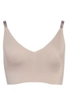 True & Co. True Body Triangle Convertible Strap Bralette In Mink