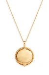 Monica Vinader Deia Locket Pendant Necklace In Gold Vermeil/ Sterling Silver