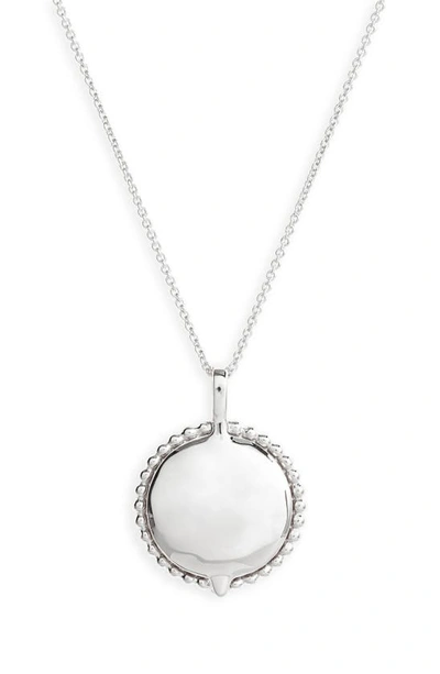 Monica Vinader Deia Locket Pendant Necklace In Sterling Silver