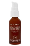 Youth To The People 15% Vitamin C + Caffeine Energy Brightening Serum For Uneven Tone 1 oz / 30 ml