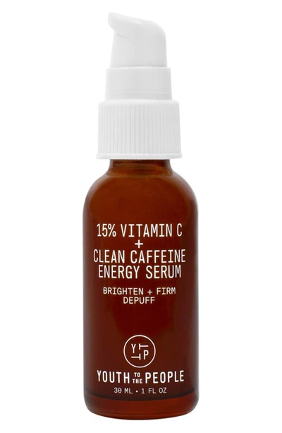 Youth To The People 15% Vitamin C + Caffeine Energy Brightening Serum For Uneven Tone 1 oz / 30 ml In Brown