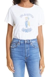 Re/done Little Angel Short-sleeved T-shirt In Vintage White