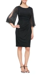 Alex Evenings Beaded Sheath Dress In Black