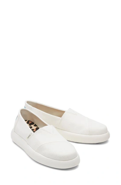 Toms Women's Classic Alpargata Glimmer Canvas Flats In White
