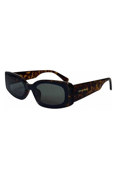 Fifth & Ninth Cannes 57mm Rectangle Sunglasses In Torte/ Black