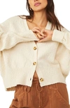 Free People Womens Cream Found My Friend Cotton-blend Cardigan S In Cream