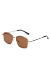 Fifth & Ninth Monterey 56mm Square Sunglasses In Gold/ Brown
